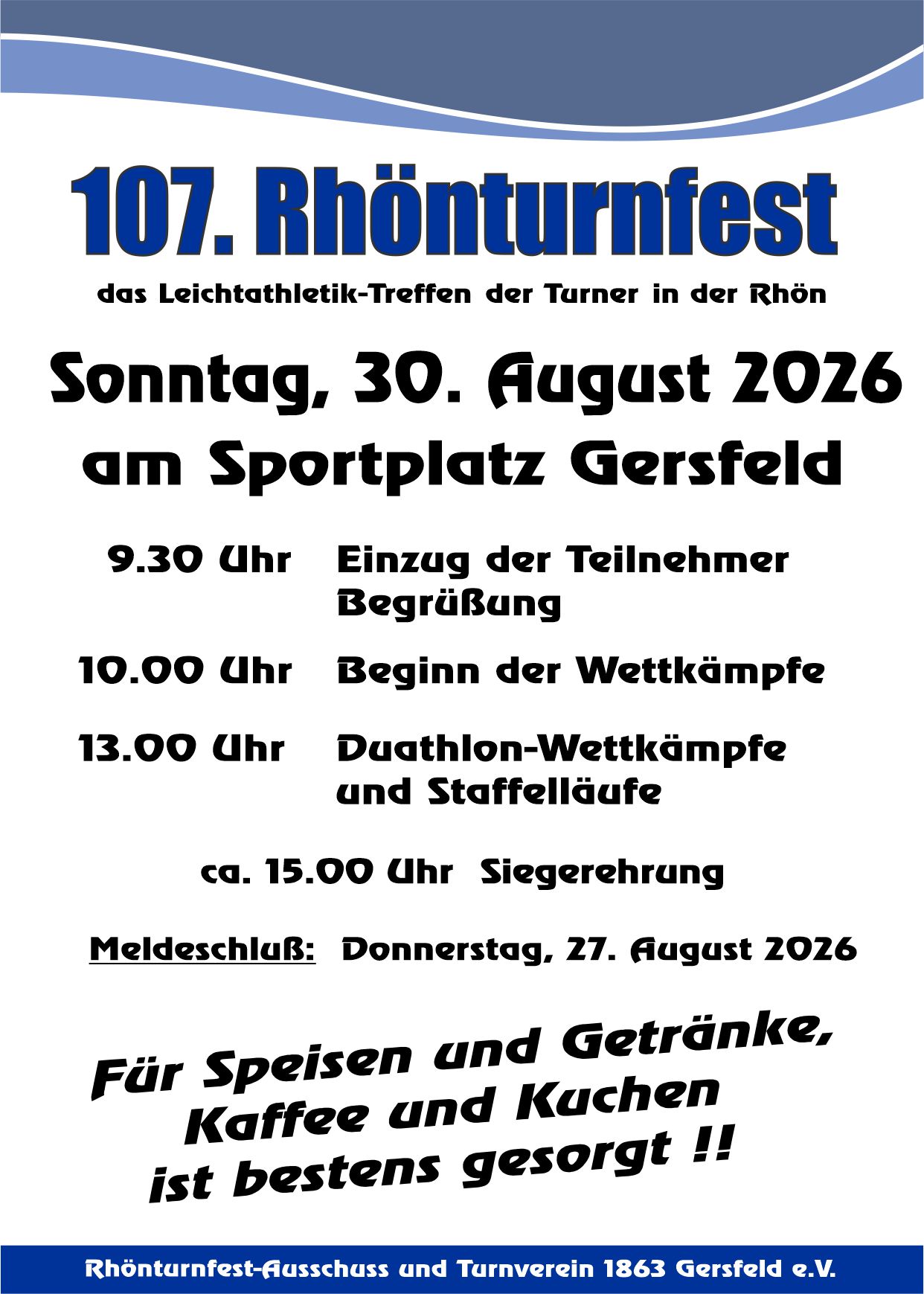 Rhönturnfest am 30. August 2026
